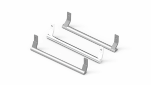 Pieza de acero inoxidable para maquinaria industrial.